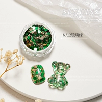 Корейские блестки#глазированный зеленый