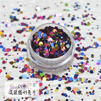 Светло -серый [круглые смешанные блестки 01]