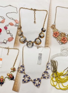 夸张花朵项链大气百搭气质流行个性时尚镶钻欧美镀金合金ce757