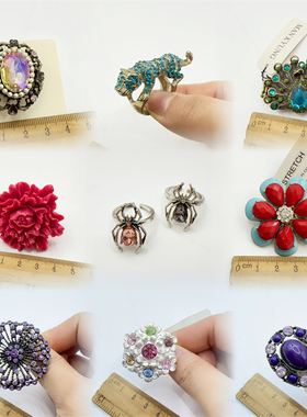 女合金欧美戒指个性夸张复古戒指