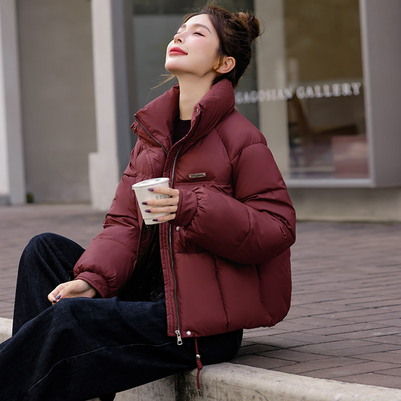 安可拉红短款棉服外套女小个子2025新款欧货时尚保暖棉衣冬季棉袄,女装/女士精品,棉衣/棉服,淘宝优惠券,粉丝福利购,淘宝优惠卷