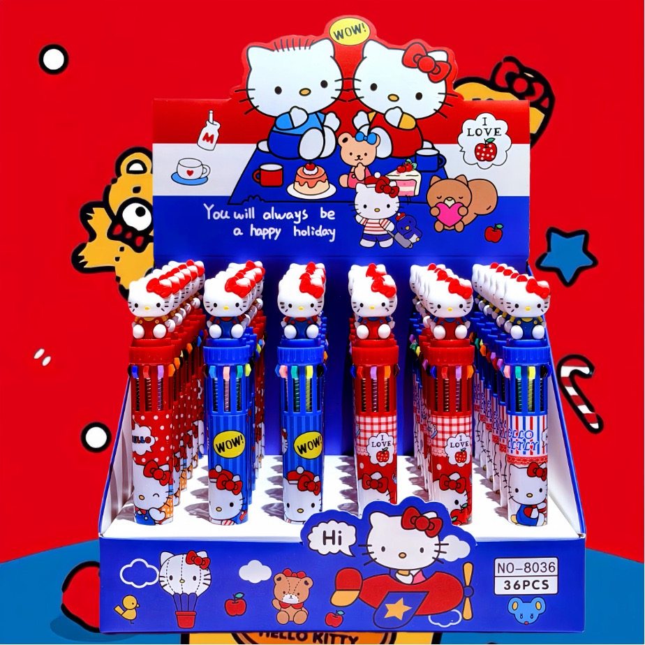 新品猫咪10色圆珠笔高颜值手账笔油性多色笔小学生学习文具小礼品,文具电教/文化用品/商务用品,圆珠笔,淘宝优惠券,粉丝福利购,淘宝优惠卷