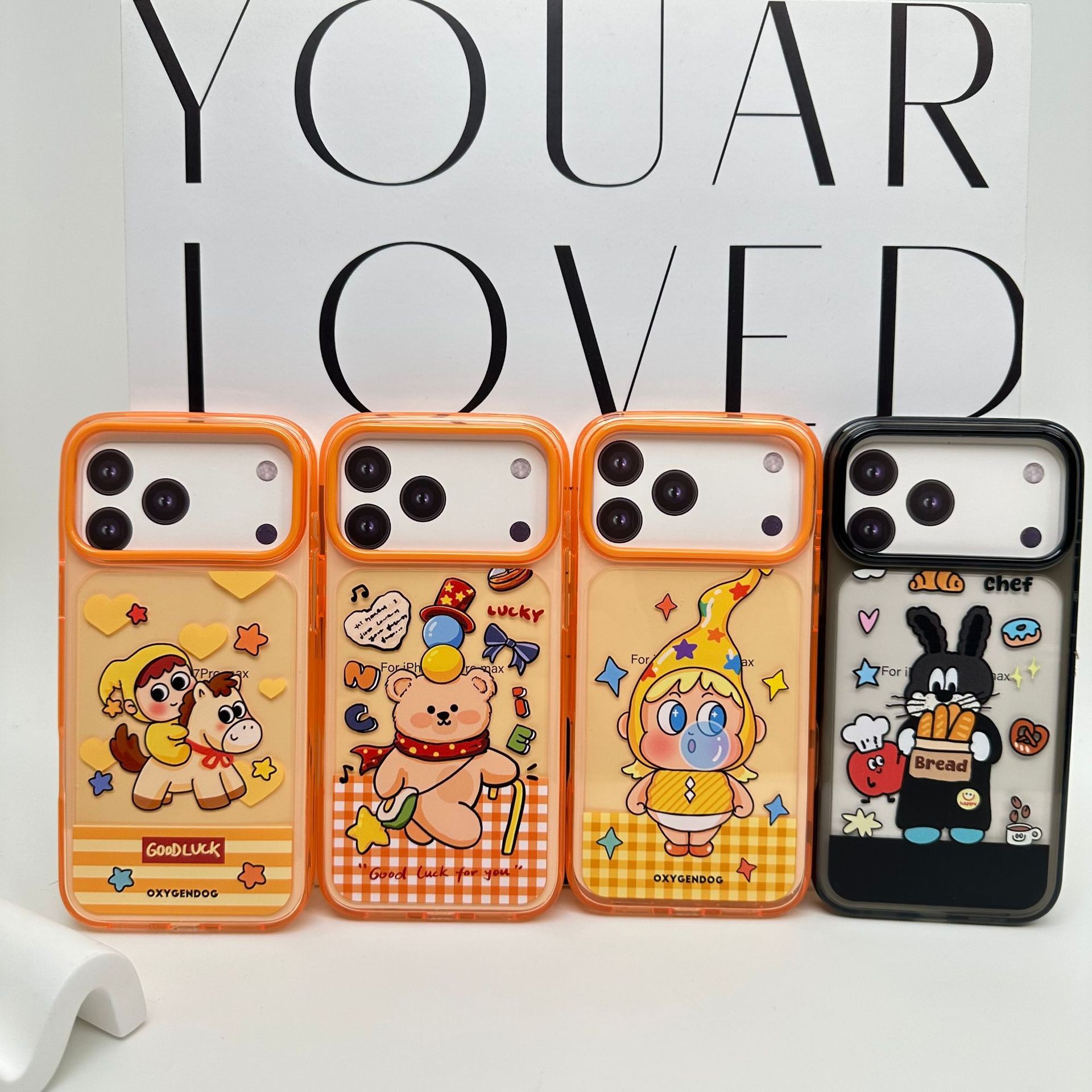 品味时尚可爱吐泡娃适用于iPhone117 Pro max手机壳少女风小熊苹果16保护壳