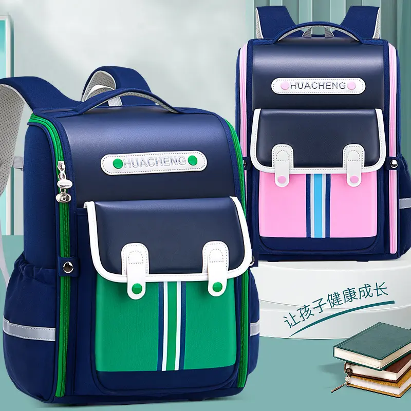 新款英伦3-6年级男女小学生书包防水护脊大容量少儿双肩背包