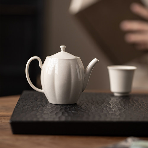 三点水陶瓷手工草木灰泡茶壶