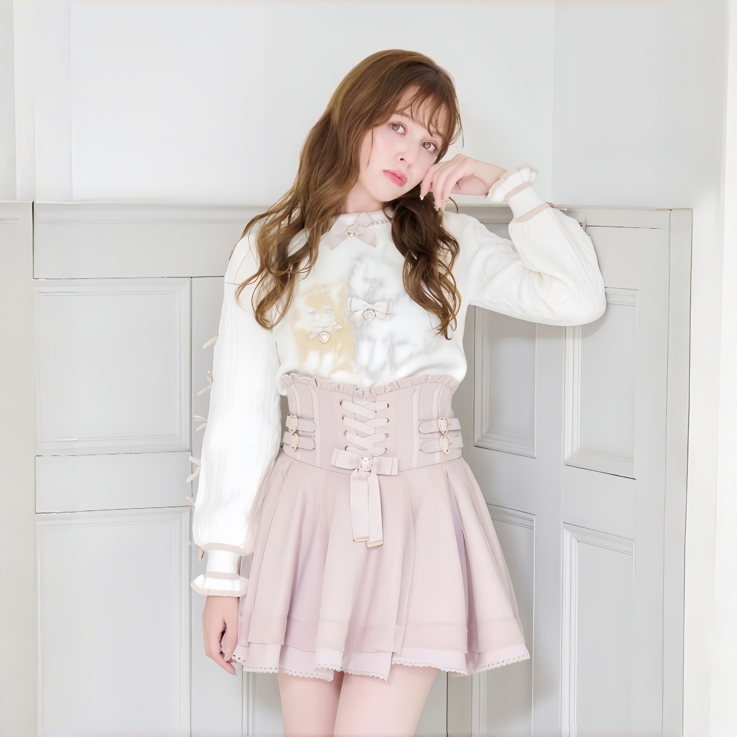 【全款预约】Liz Lisa  猫咪蝴蝶结毛衣 451-3007-0