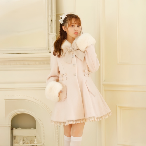 【全款预约】Liz Lisa 珠宝蝴蝶结迷你A字裙外套 441-8001-0