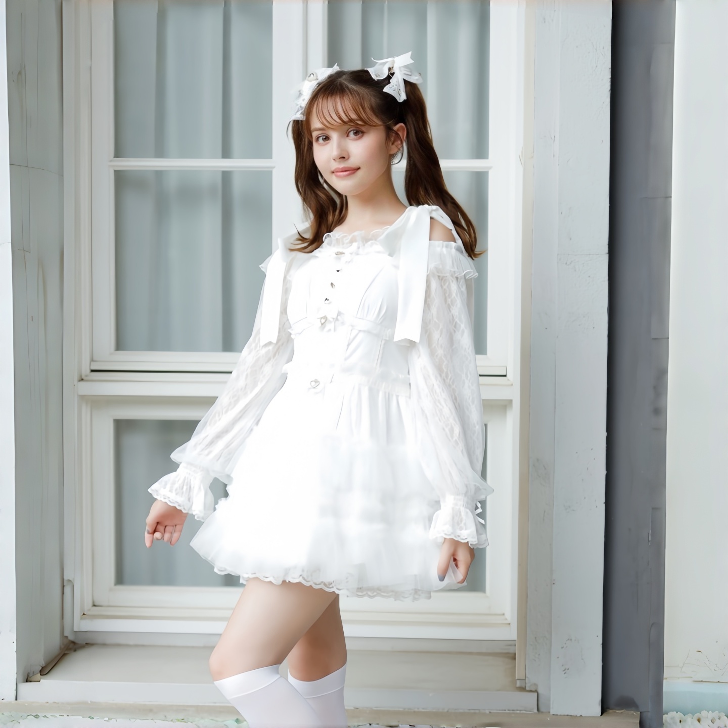 【全款预约】Liz Lisa 薄纱荷叶边连衣裙 341-6026-0