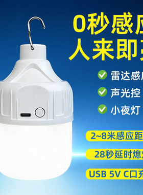智能充电雷达感应声光控小夜灯泡