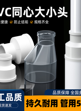 PVC大小头 110 75 50转接头250变160排水管配件200变径异径直接头