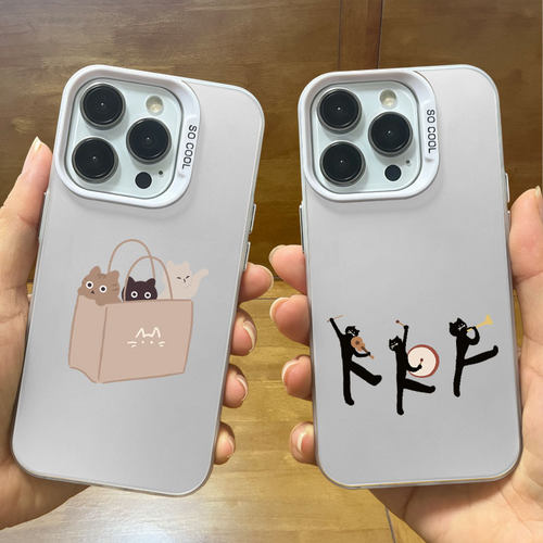 猫乐队se苹果17彩银手机壳iPhone16promax华为nova15/p90荣耀400小米17k80/k60适用VIVOX300一加12OPPOFindX8