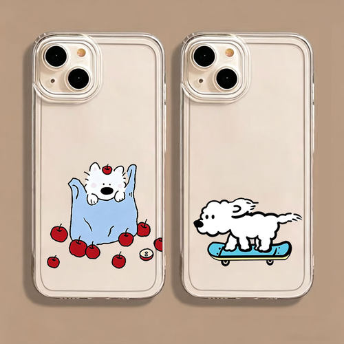 滑板狗苹果17手机壳iPhone16promax华为nova14/m80荣耀600/500小米17/k90透明OPPOReno16适用12VIVOx300一加9