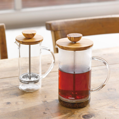HARIO法压壶，橄榄木盖锁温保鲜