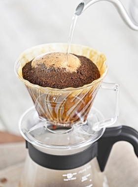 【旗舰店】HARIO扇形透明树脂滤杯飞马座滤杯滤纸咖啡手冲用具PED