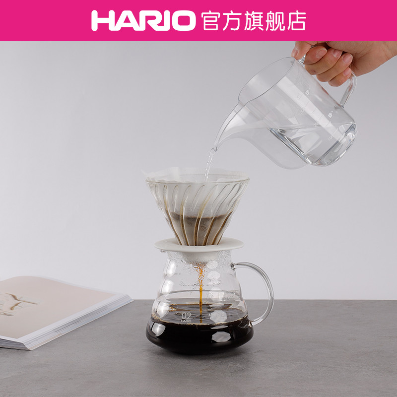 HARIO白色树脂玻璃手冲套装
