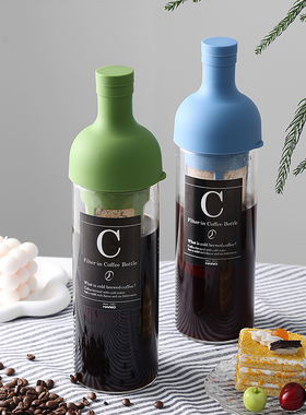 【旗舰店】HARIO冷泡咖啡壶 耐热玻璃冷萃壶 带滤网冰箱专用FIC