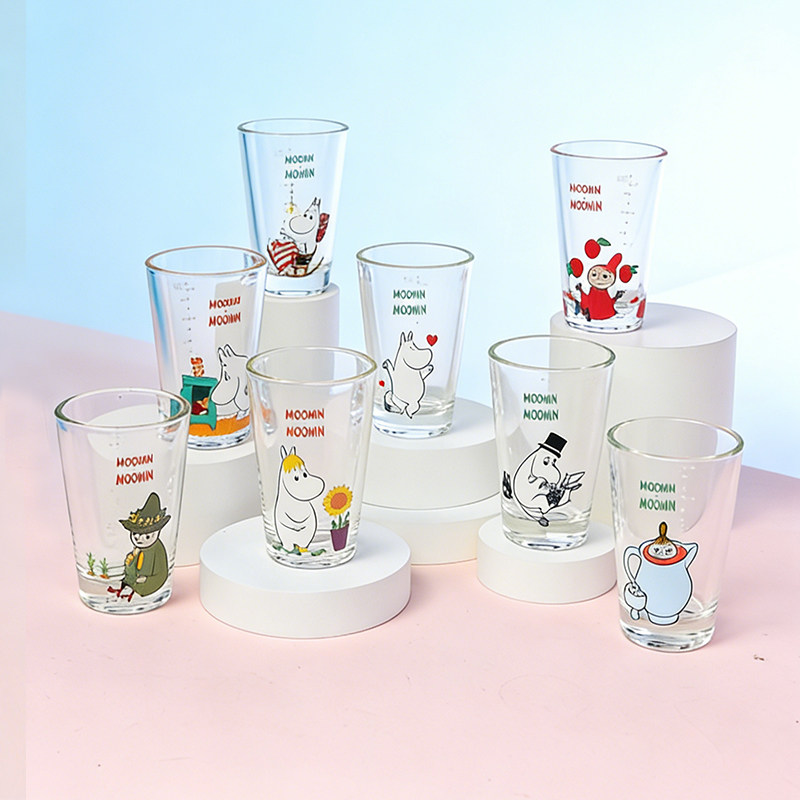 【旗舰店】HARIO×姆明联名盎司杯 限量款玻璃咖啡杯带刻度盲盒MM