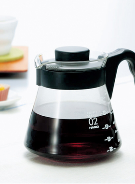 【旗舰店】Hario耐热玻璃咖啡壶 02号手冲壶家用茶器具 带刻度VCS