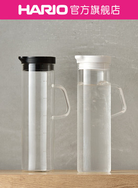 【旗舰店】HARIO家用冷泡壶耐热玻璃带盖凉水壶单手持冷水壶WTP