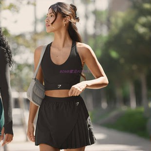 BOMB蜜见Fitiness GYM鲨鱼长款背心式健身瑜伽骑行透气运动文胸