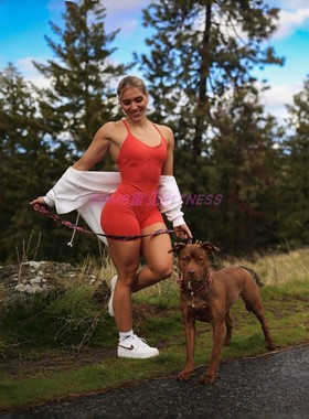 BomB蜜见FITNES GYM女鲨鱼美背显瘦蜜桃臀健身瑜伽短款性感小连体