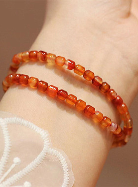 女天然红玛瑙民族风礼物