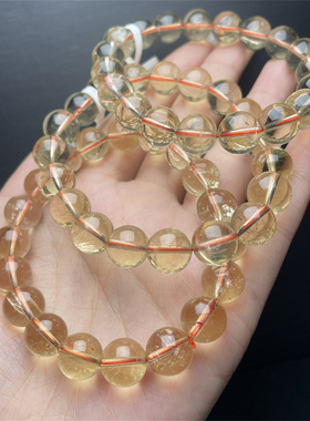 天然黄水晶手链礼物招财男女款