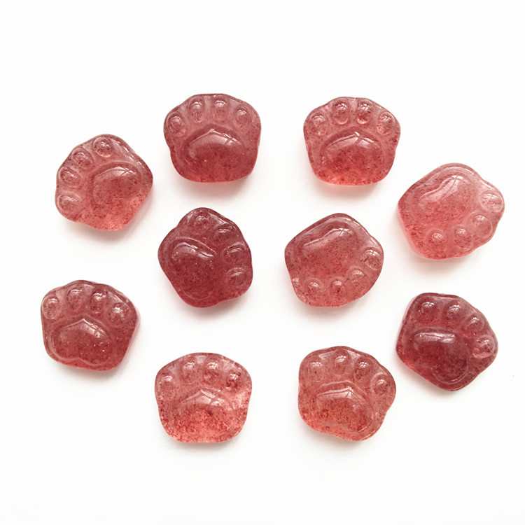 捡漏天然红草莓晶猫爪手链