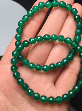 女款水晶手链绿玛瑙百搭款夏季