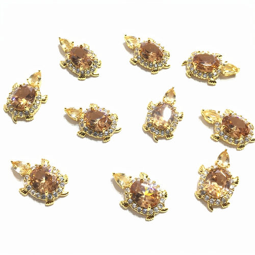 捡漏巴西金钱龟水晶生日礼物吊坠