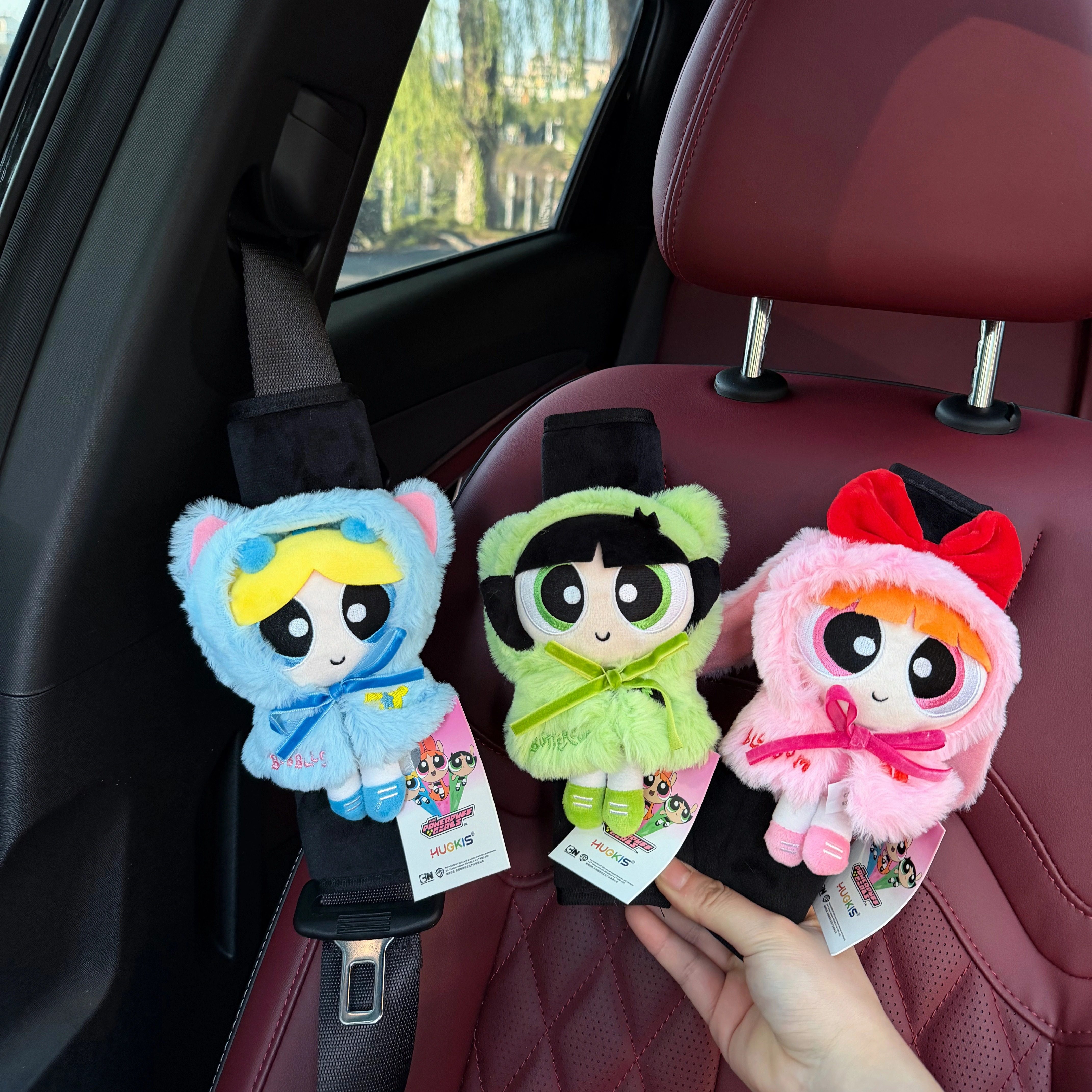 正版毛绒斗篷飞天小女警汽车安全带护肩套可爱公仔玩偶送闺蜜礼物,汽车用品/电子/清洗/改装,手刹套/档把套/套饰套装,淘宝优惠券,粉丝福利购,淘宝优惠卷