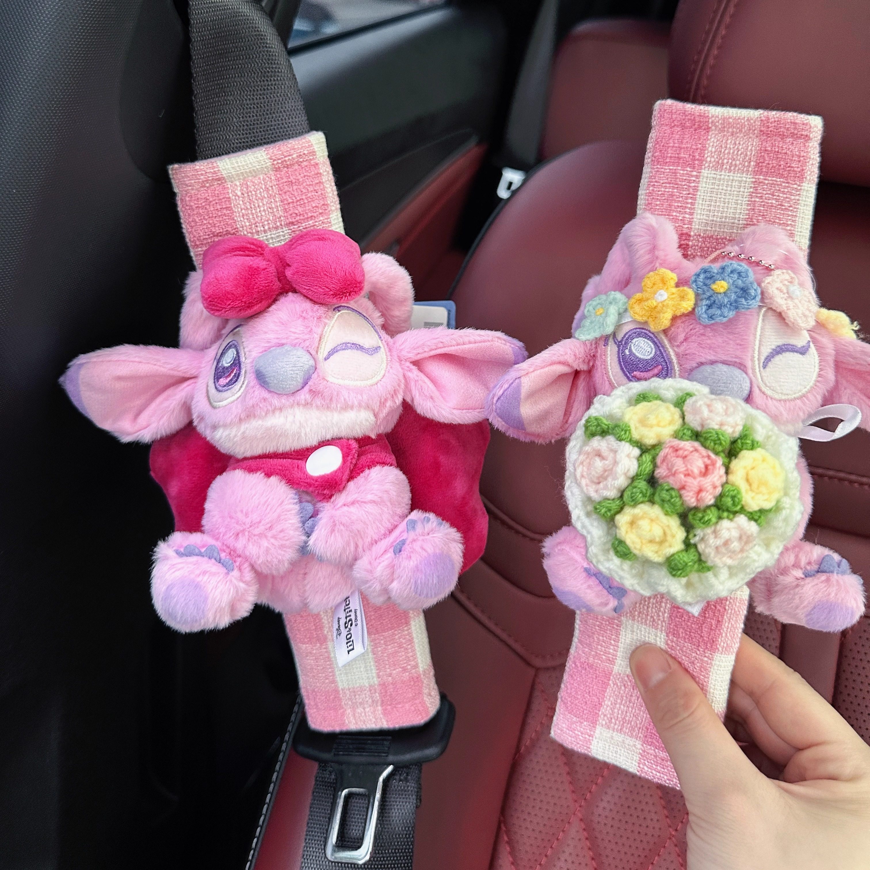 可爱安琪史迪仔卡通汽车安全带护肩套防勒脖保护套车载装饰品车内,汽车用品/电子/清洗/改装,手刹套/档把套/套饰套装,淘宝优惠券,粉丝福利购,淘宝优惠卷