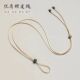极细皮绳项链绳真皮小孔平安扣玉吊坠挂绳挂颈戒指黄金吊坠黑绳