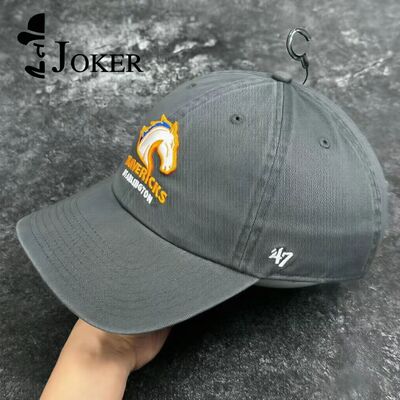 Joker严选 UT Arlington Mavericks 灰色全棉水洗软顶弯沿棒球帽