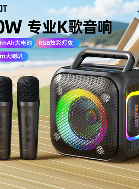狂热者PT01M无线麦克风话筒蓝牙音响一体唱歌家用k歌音箱家庭ktv
