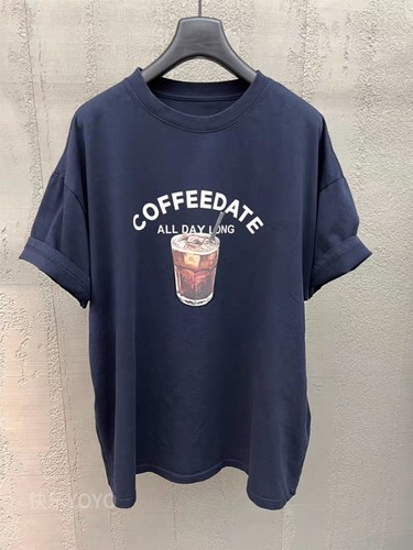 欧货bobo1972夏季新品印花圆领T恤女美式宽松短袖上衣