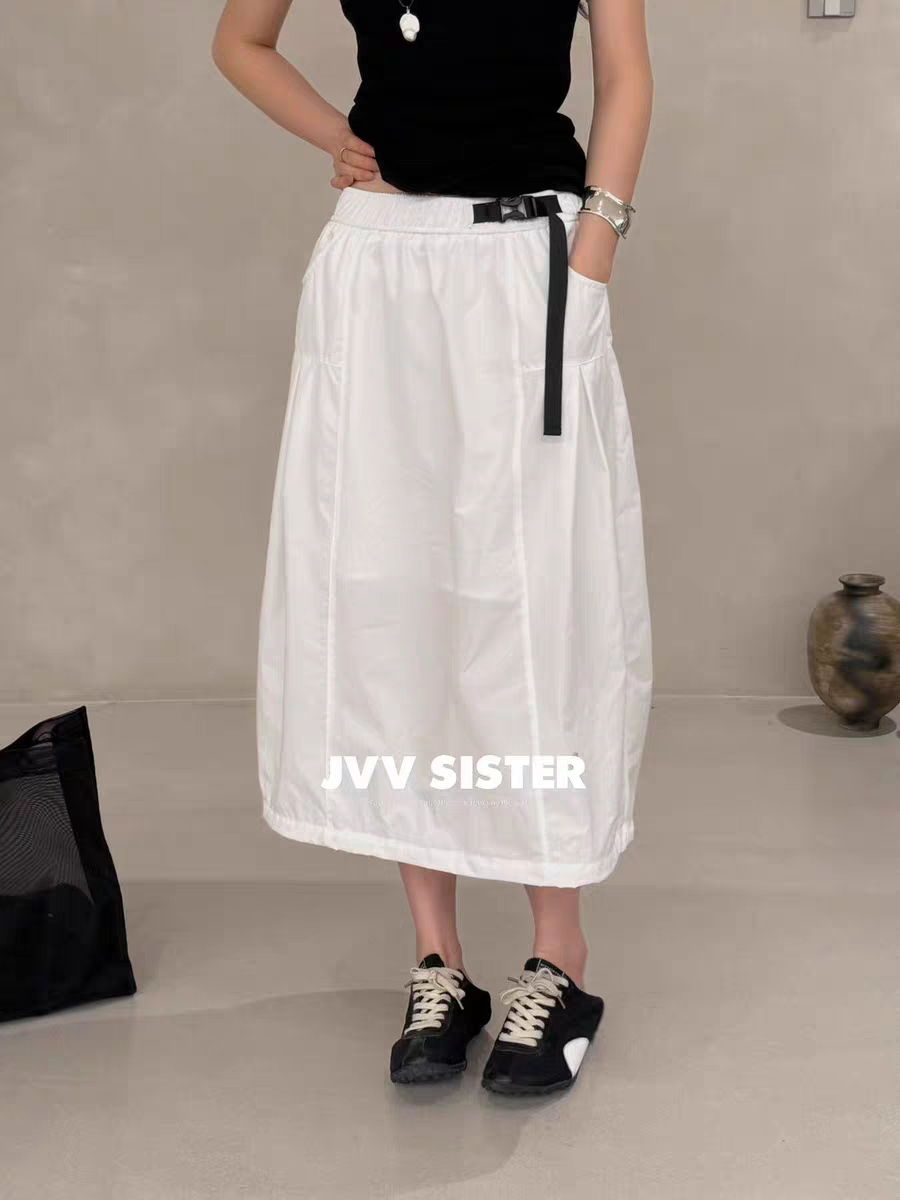 JVVSISTER2026春夏新款韩版宽松显瘦百搭工装半身裙女休闲长裙潮