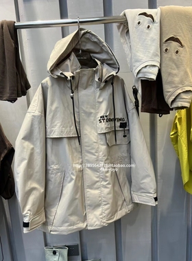 欧货bobo1972连帽刺绣冲锋衣2025春季新品韩版宽松外套簿款上衣