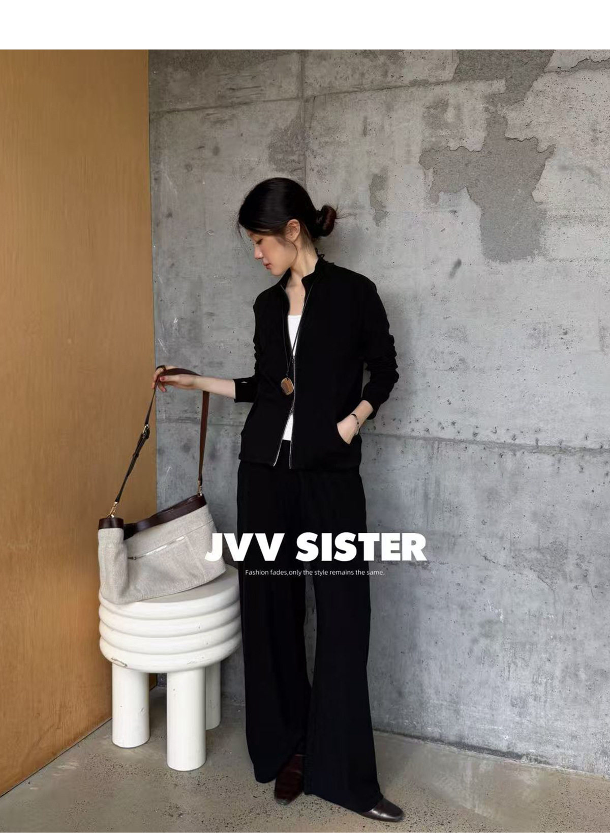 jvvsister休闲运动服套装女秋季开衫卫衣外套宽松两件套72826
