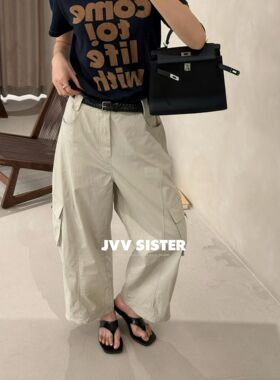 2026夏季新款韩版宽松显瘦百搭工装裤女休闲阔腿长裤潮JVV sister