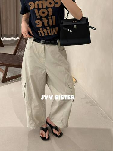 2026夏季新款韩版宽松显瘦百搭工装裤女休闲阔腿长裤潮JVV sister