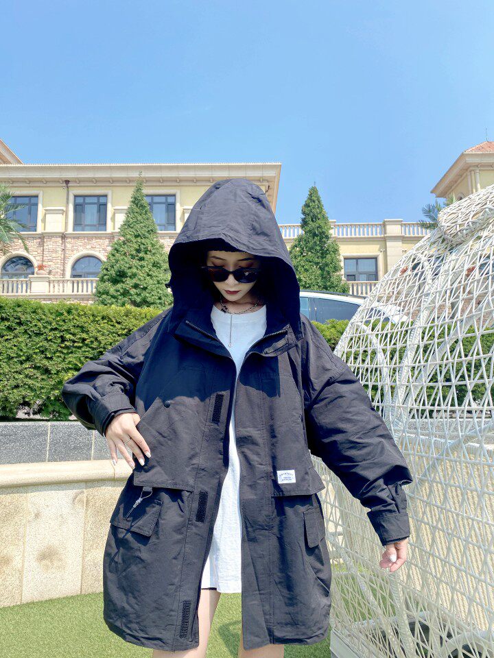 风衣外套中长款工装韩版