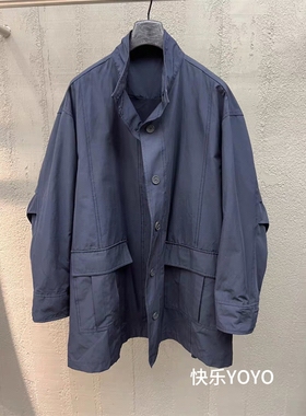 BOBO1972秋季高级立绿色风衣外套廓形显瘦宽松英伦风大衣