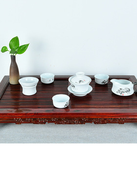 印度小叶紫檀茶盘木质家居办公室客厅茶摆件 小叶紫檀茶盘干泡台