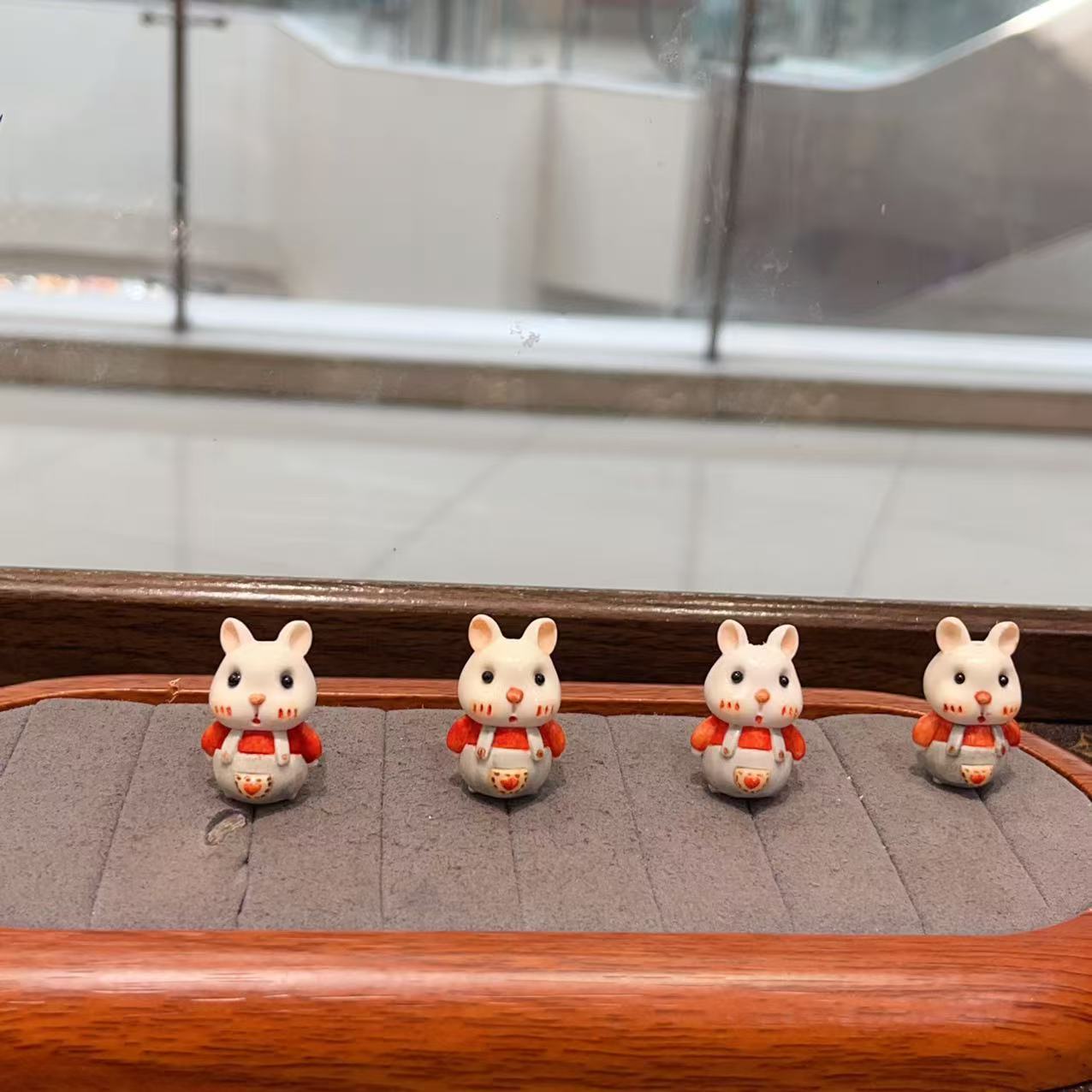 鹿角根付兔子先生DIY文玩配饰手串手链隔珠编绳挂件创意配饰