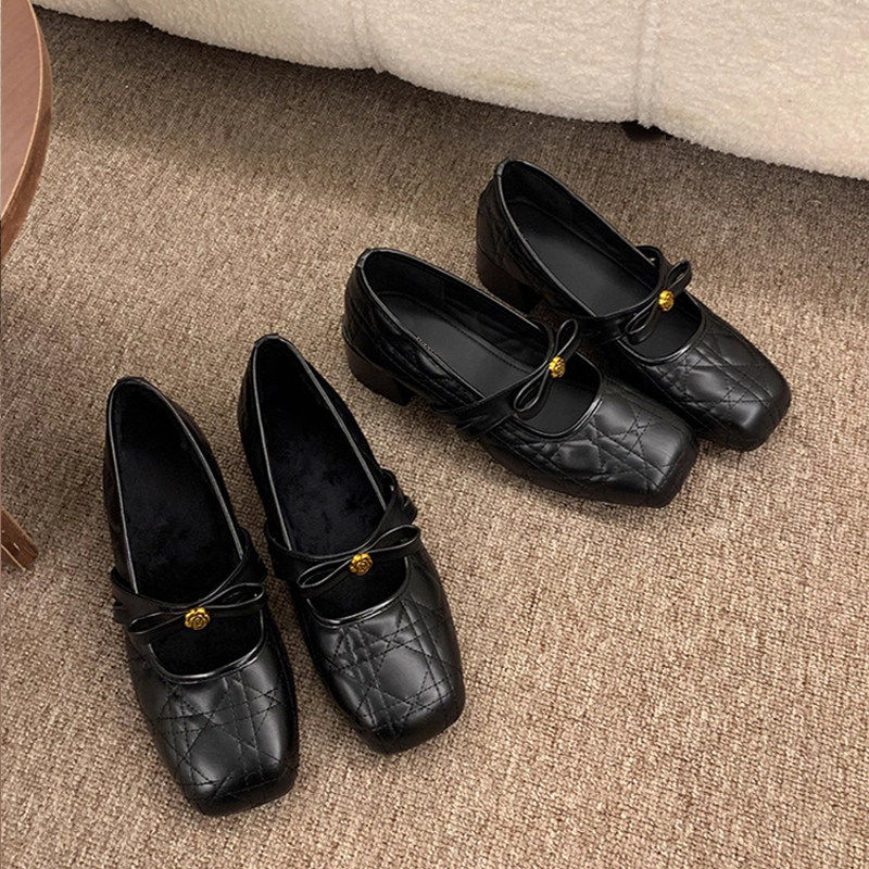 巨好看粗跟高跟加绒小皮鞋女2025新款冬季玛丽珍单鞋浅口乐福鞋子,女鞋,玛丽珍鞋,淘宝优惠券,粉丝福利购,淘宝优惠卷