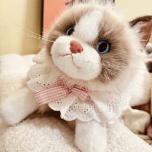 可爱会叫的仿真猫咪布偶公仔毛绒玩具女生生日礼物送女生陪睡娃娃