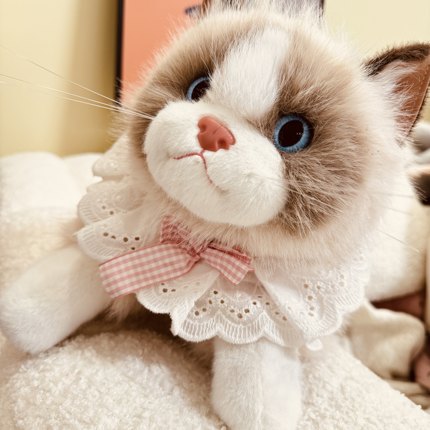 可爱会叫的仿真猫咪布偶公仔毛绒玩具女生生日礼物送女生陪睡娃娃