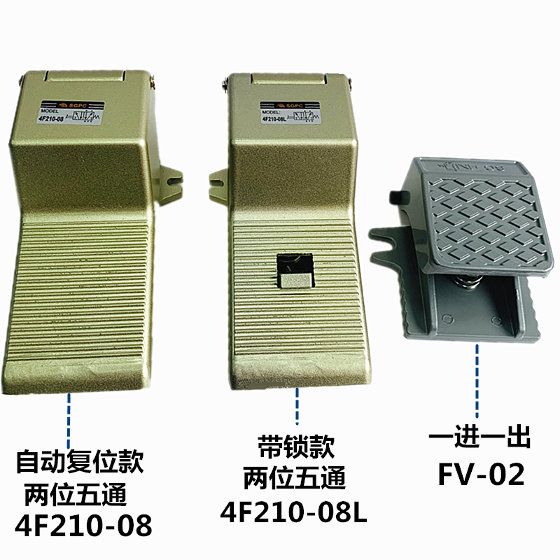 气动脚踏阀脚踩开关4F210-08两位五通气缸控制阀换向阀FV-02气阀-封面