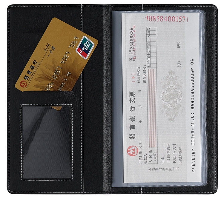 包邮得力5799支票夹时尚支票本票据夹男士商务票据收纳包办公用品